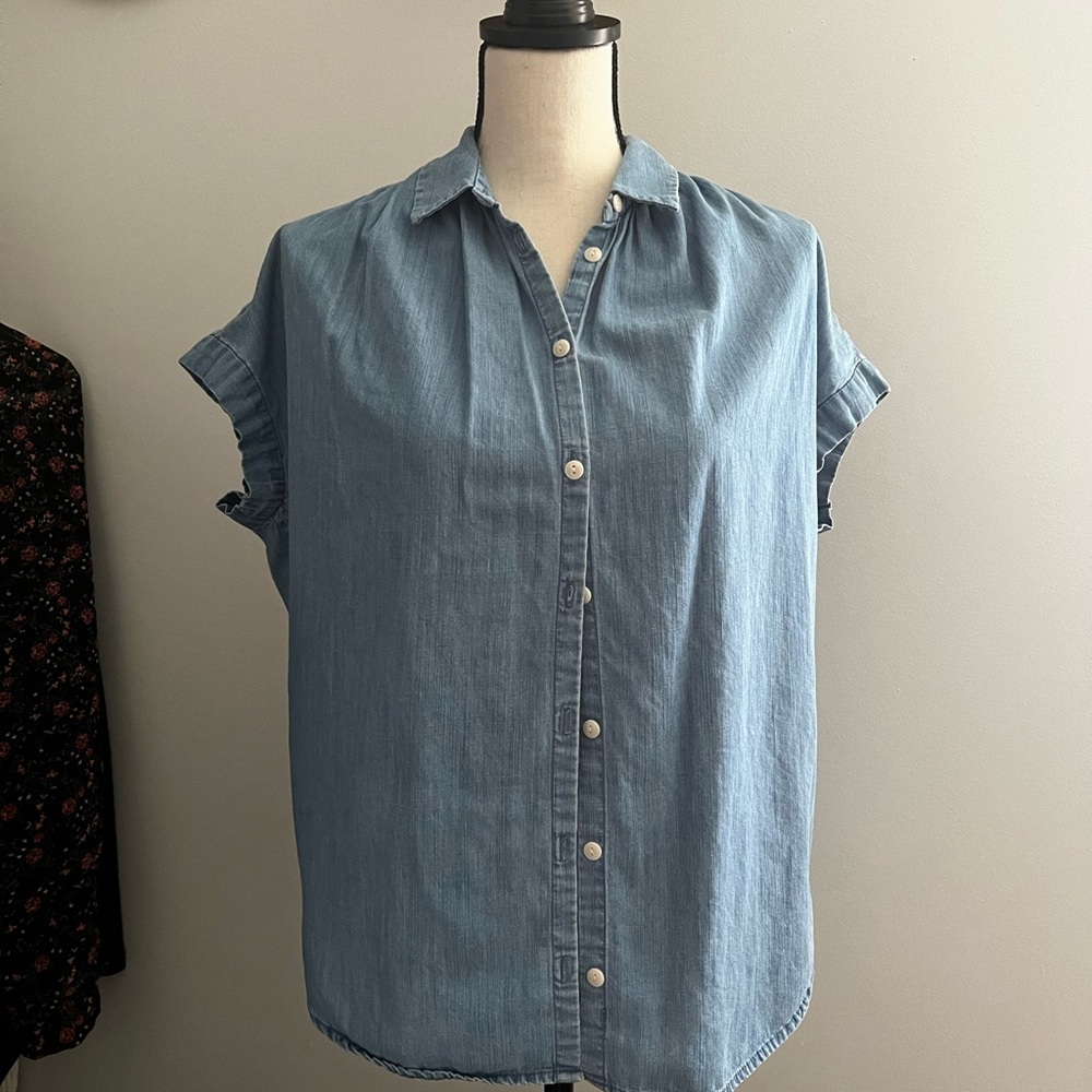 Madewell Denim Button up top